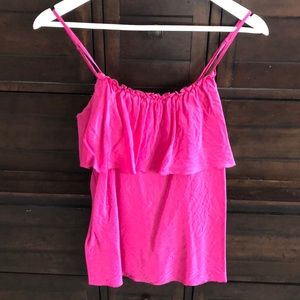 GAP Size M Pink Ruffle Tank